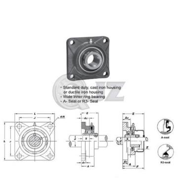 35 mm Square Flange Units Cast Iron UCF207 Mounted Bearing UC207+F207 New QTY:1