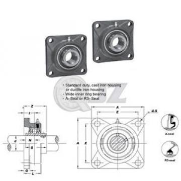 2x 40 mm Square Flange Units Cast Iron UCFS208 Mounted Bearing UC208 + FS208