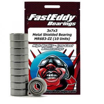 3x7x3 Metal Shielded Bearing MR683-ZZ (10 Units)