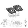 2x 35 mm 2-Bolts Flange Units Cast Iron UCFT207 Mounted Bearing UC207 + FT207 #4 small image