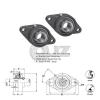 2x 25 mm 2-Bolts Flange Units Cast Iron UCFL205 Mounted Bearing UC205 + FL205 #2 small image