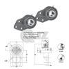 2x 1  1/4 in 3-Bolt Flange Bracket Units Cast Iron UCFB206-20 Mounted Bearing #2 small image