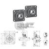 2x 25 mm Square Flange Units Cast Iron UCF205 Mounted Bearing UC205+F205 New #4 small image