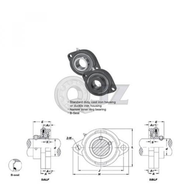 1.25 in 2-Bolt Flange Units Cast Iron SBLF206-20 Mounted Bearing SB206-20+LF206 #2 image