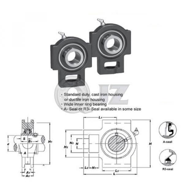 2x 1 in Take Up Units Cast Iron UCT205-16 Mounted Bearing UC205-16+T205 New #2 image