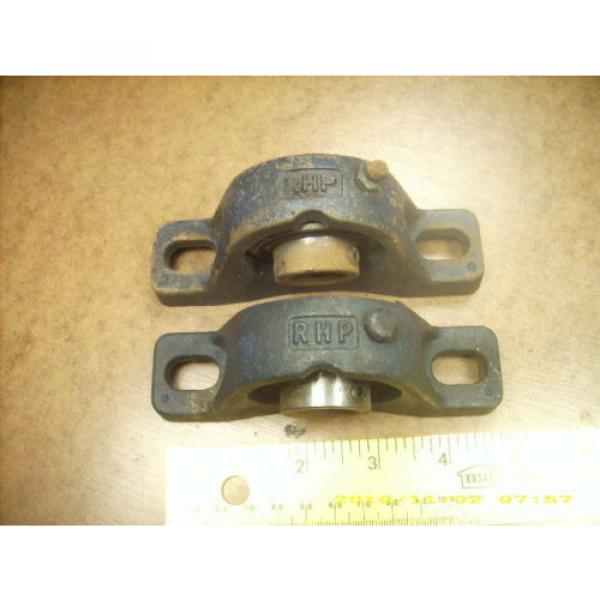 (2) used RHP pillow block bearing units SL2 &amp; NP2 #2 image